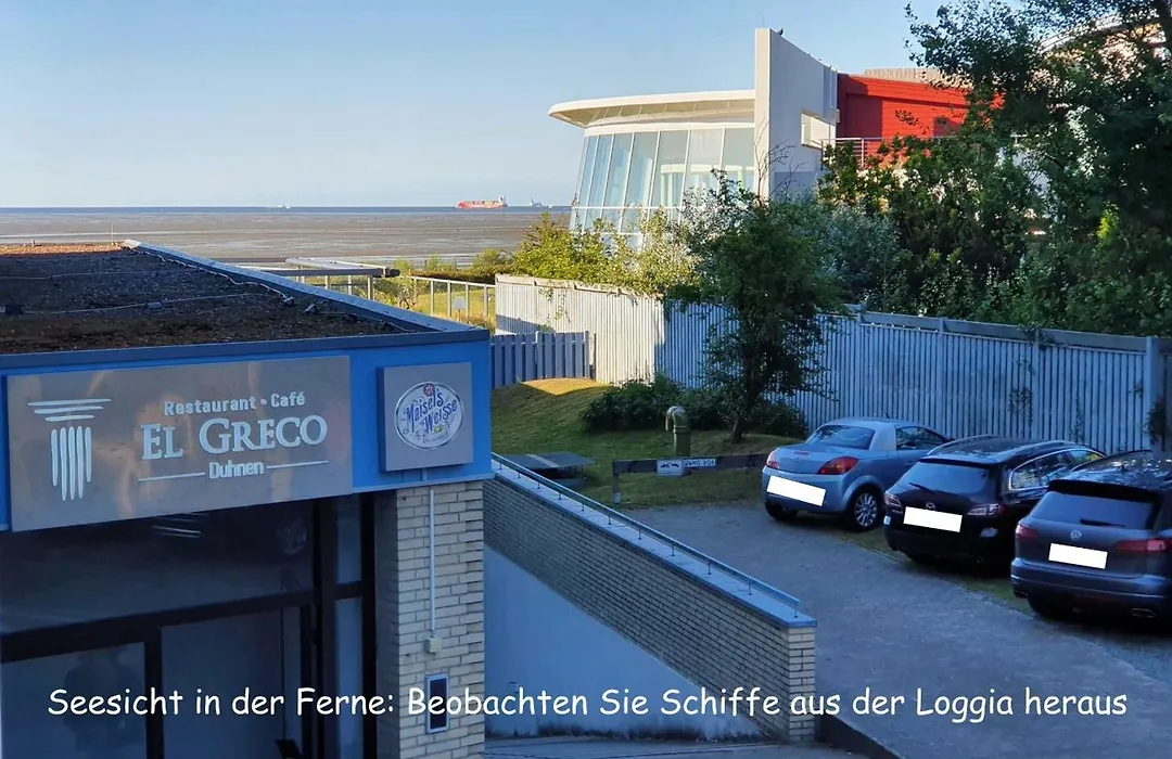 Apartment 103 im Haus Seehütte direkt am Strand in Cuxhaven Duhnen mit Seesicht in der Ferne-1